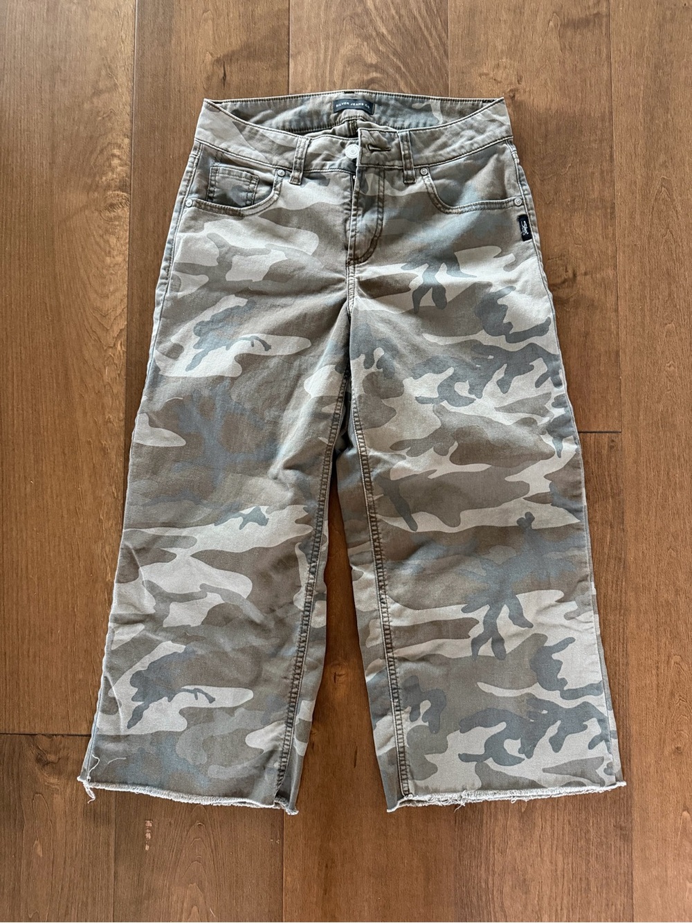 WomenyCamo Wide-Leg Pants - Gray Camo